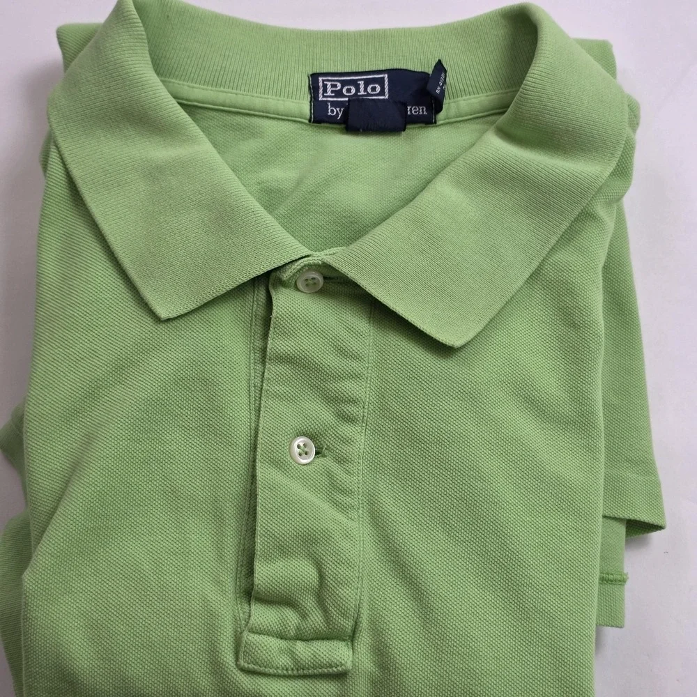 Polo By Ralph Lauren Polo Shirt Men's 2XLT Green Big Tall Pique Casual Cotton
